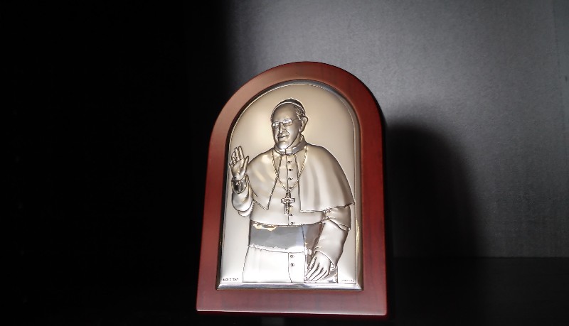 Obrazek srebrny. Papież Franciszek