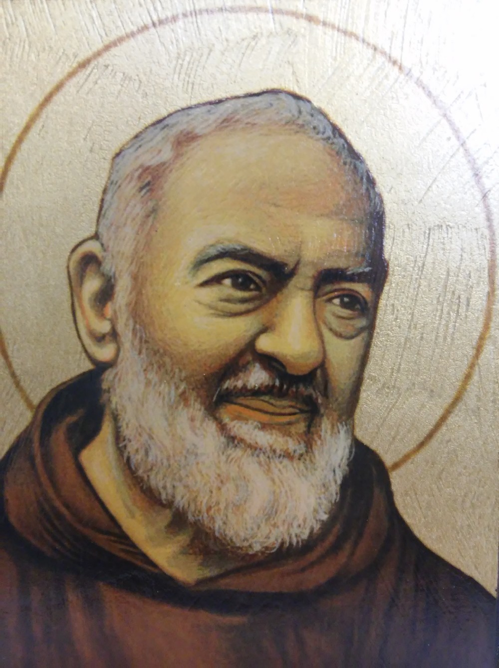 obraz o.Pio, ojciec Pio,ikona zdobiona